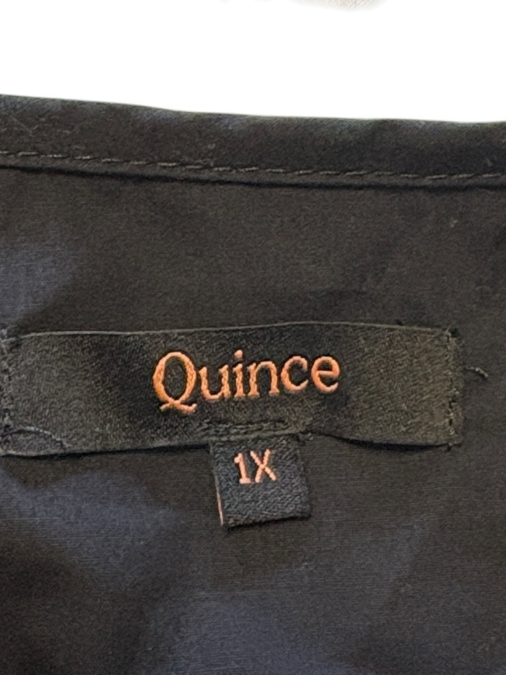 Quince 100% Organic Cotton Tiered Maxi Dress Size 1X Black Wedding Summer Fall - Picture 7 of 7